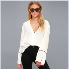 Fashionable Women Linen Blouse