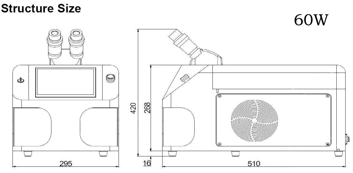 High Clear CCD Portable Jewelry Laser Welding Machine FDA Approved