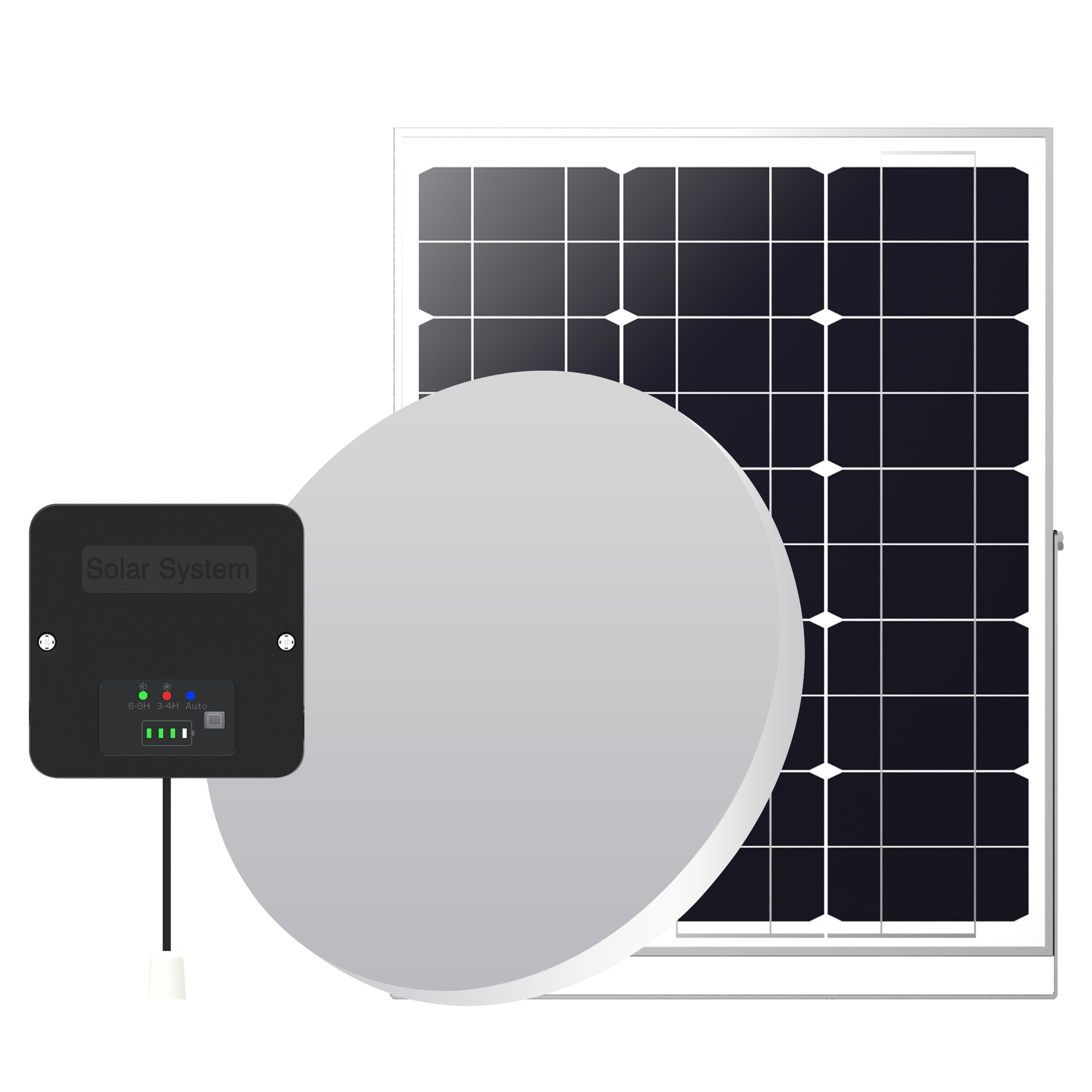 3W Energy Box Residential Solar Ceiling Lighting System with Switch Control Bulb 180mm