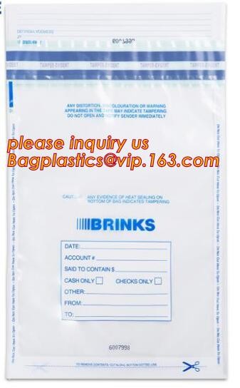Security plastic bag with adhesive tape for cash, plastic money bag, Security Money Cash Bag For Airport/Bank and police