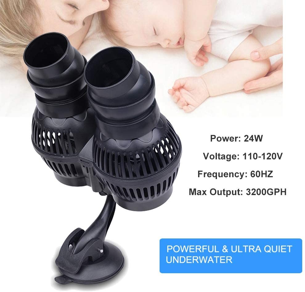 Submersible Wave Maker Aquarium Pump 16W For Freshwater Saltwater