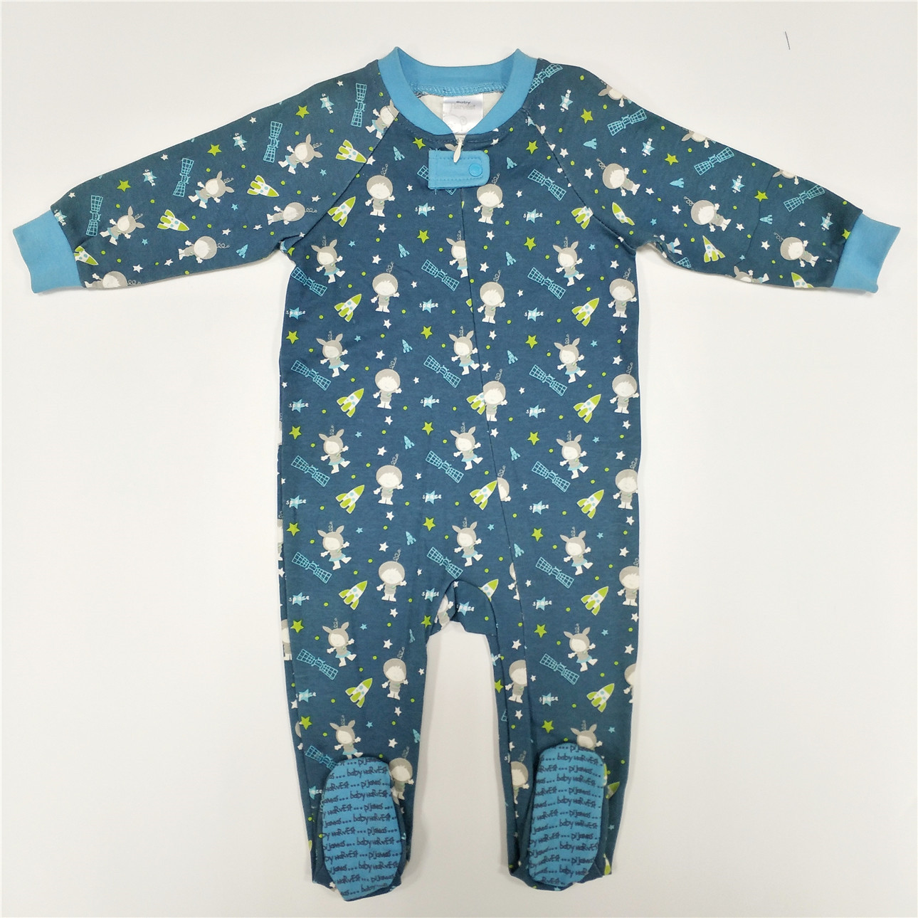 Infants Toddlers Winter Full Print Cotton Footie Pajamas for Unisex Baby Sleepwear