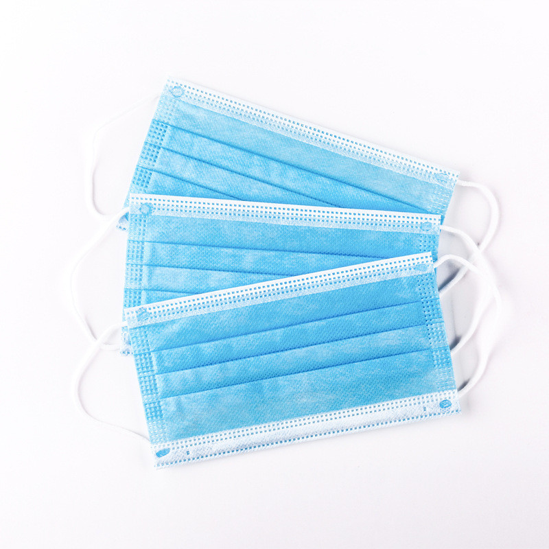 Mouth Protective Dust Face Mask , 3 Ply Non Woven Protective Disposable Face Mask
