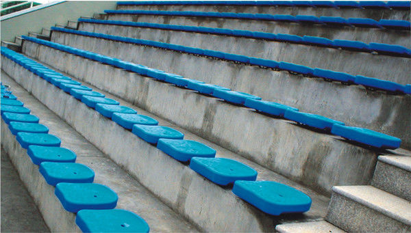 Flat HDPE Aluminum Structural Plastic Bleacher Seat 400mm Width
