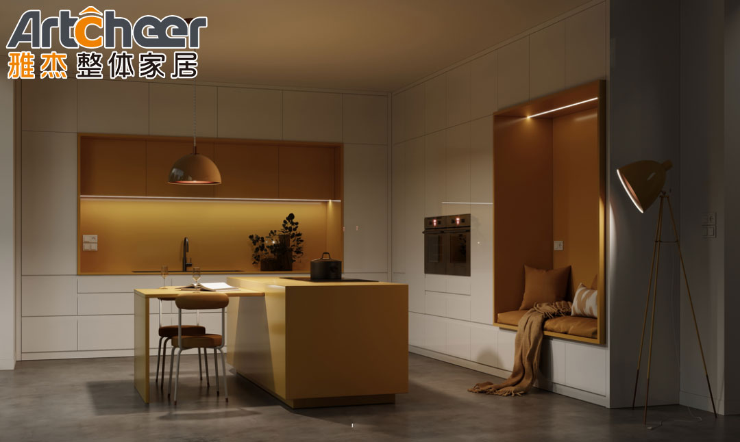 Small House Kitchen Cabinet Modern Design Made in with Plywood Carcase Material