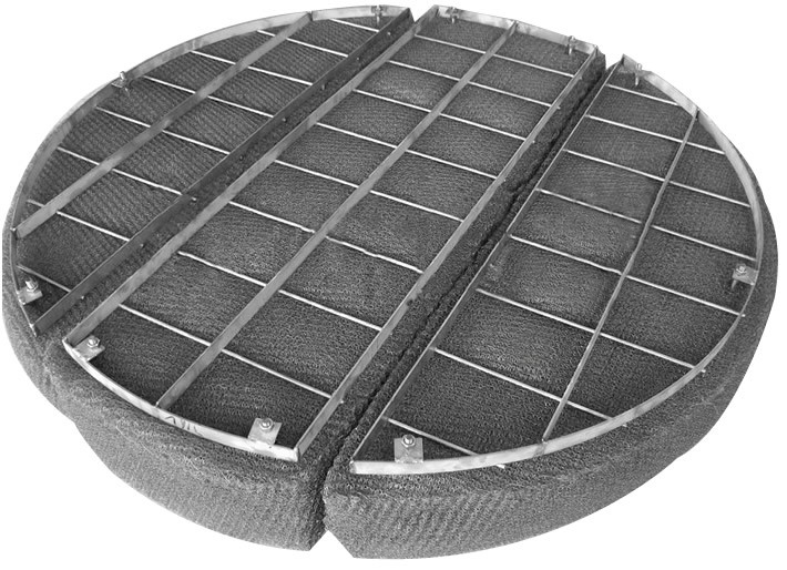 Wire Mesh Demister Pad For Chemical Liquid Gas Separation 168 Kg/m3