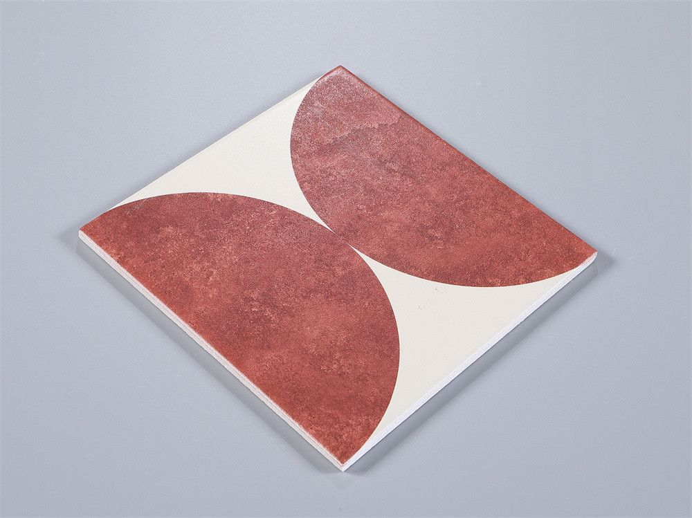 Wear-Resistant Red 20x20cm Inside Floor Ceramic Rustic Tiles For Dining Room And House 4 Styles