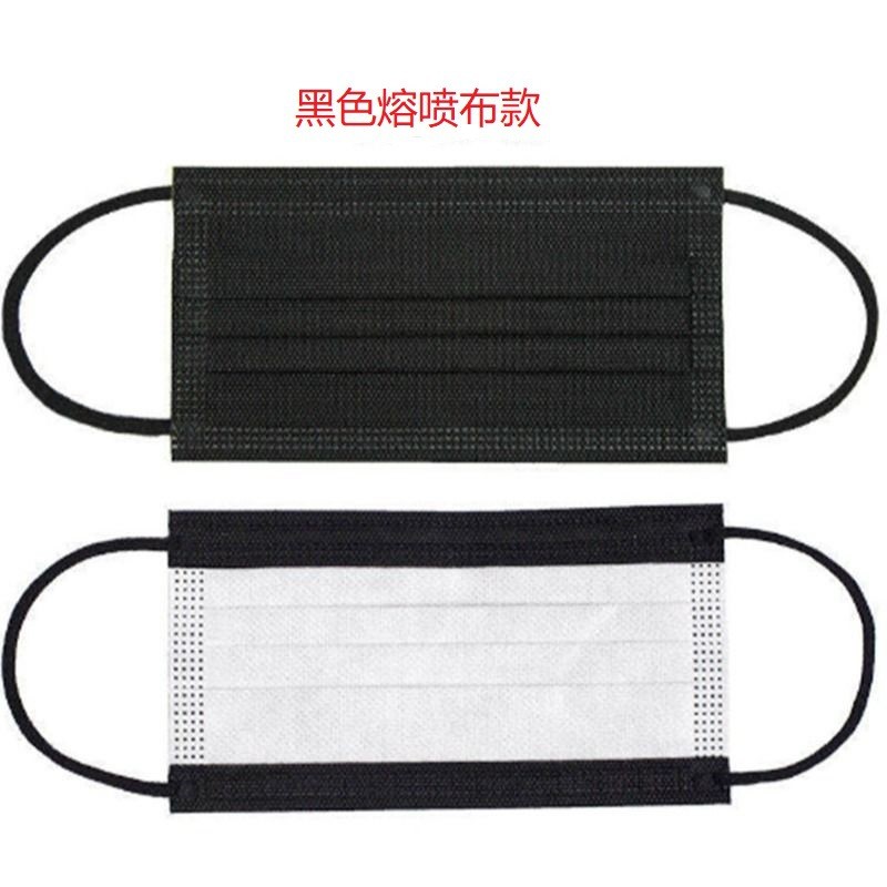 White Blue Green Pink Black Colorful Earloop Non-woven 3 Ply Disposable Face Mask