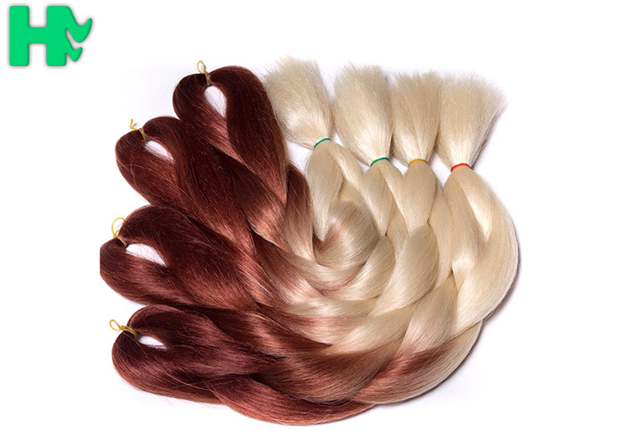 Kanekalon Ombre Color Synthetic Hair Pieces Jumbo Braiding Hair Large Stock