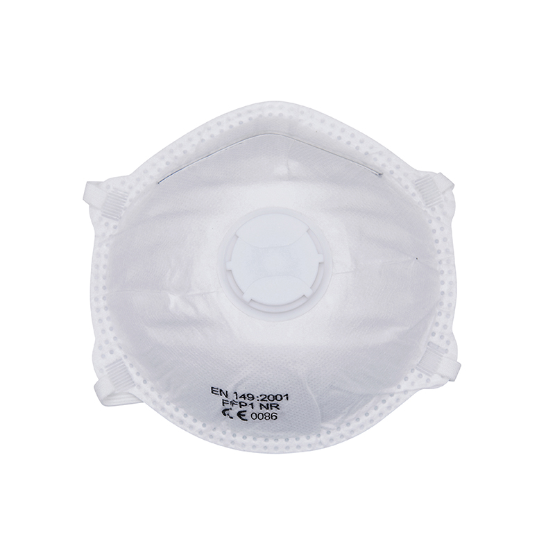 Adjustable Straps Cup Shape Three Layers Particulate Face Masks for Adult Men Women White