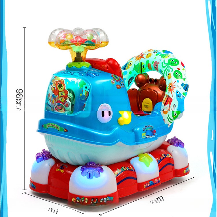 Dreamland game machine factory Kiddie Rides Coin Operated Baby QQ Whale kiddie ride with music