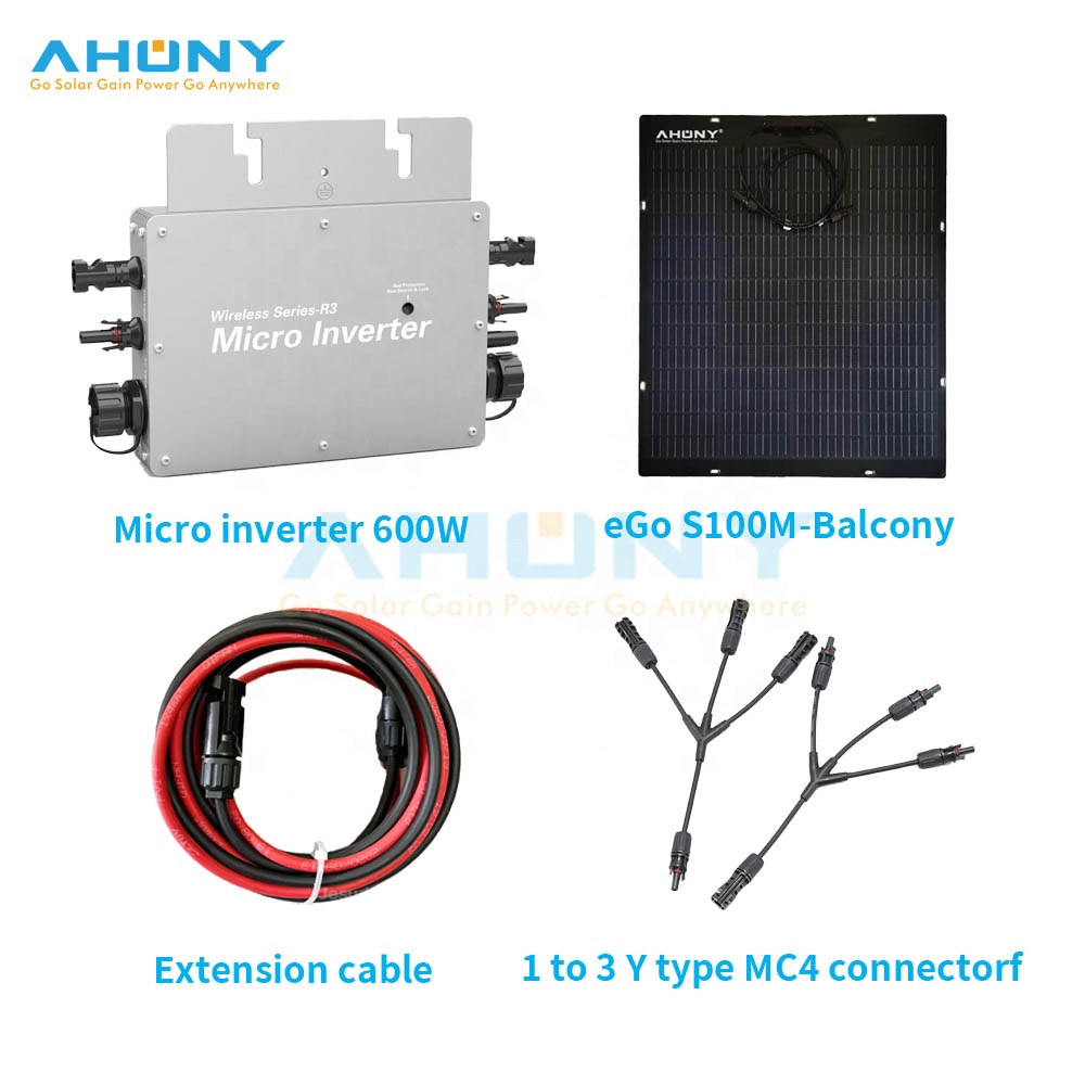 Home On Grid Solar Power Energy System 400w 600w 800w Smart Micro Inverter
