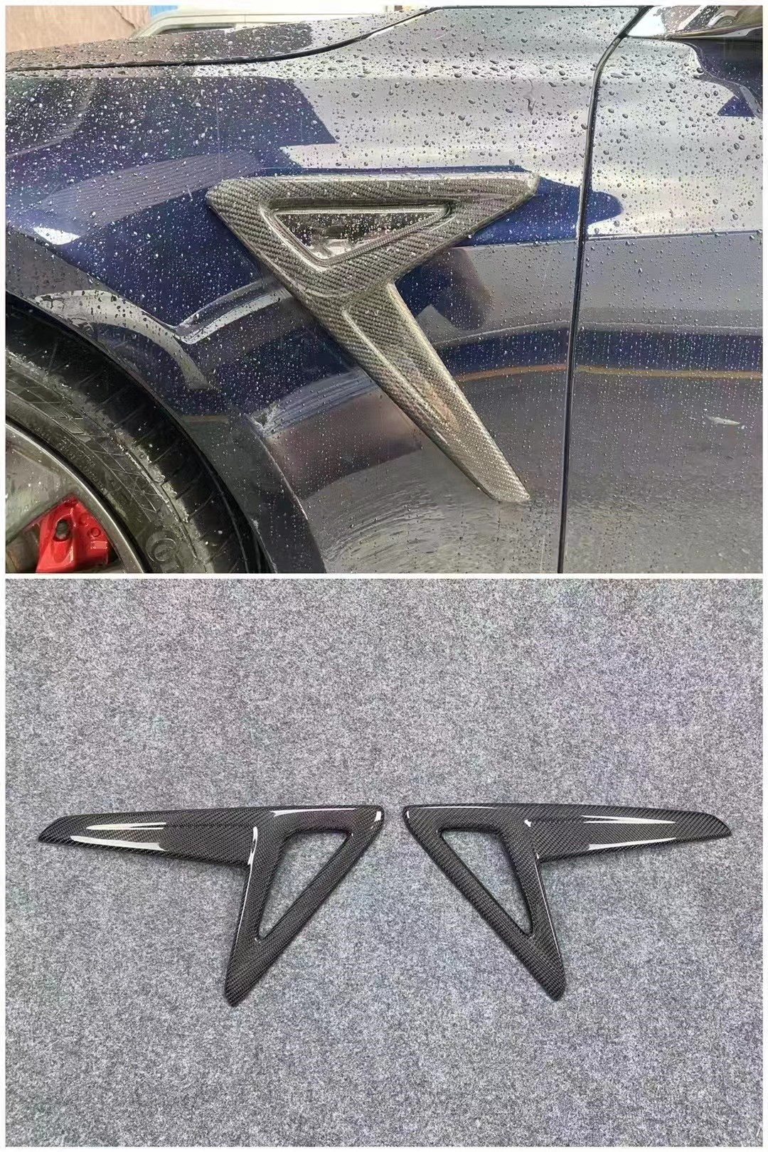 Selling Model S Body Kit Carbon Fiber Front and Rear Bumper Side Skirts Spoiler for Tesla Model S