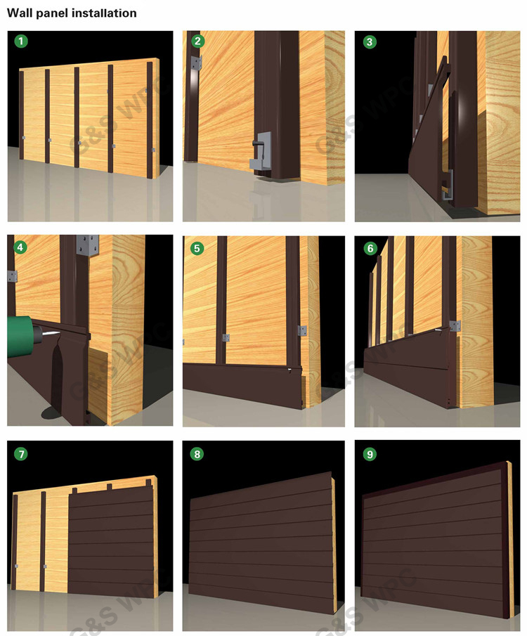 Eco Black Fireproof 3d Wall Cladding Tiles Wood Plastic Composite Exterior Wall Cladding