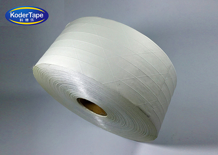 Reinfoced White Color Kraft Gummed Paper Tape Laminated With Fiberglass Inside