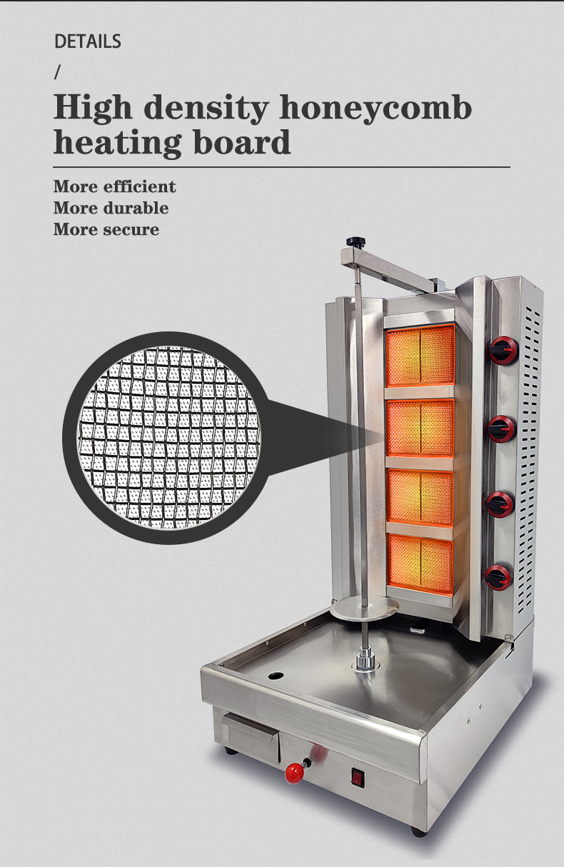 High Power Grill Meat Fast and Efficientlys Doner Kebab Shop Shawarma Making Machine