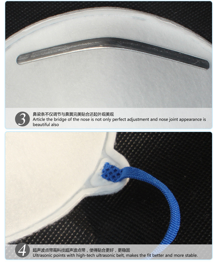 Ready to ship EN149:2001+A1:2009 approved face mask Niosh N95 cup mask