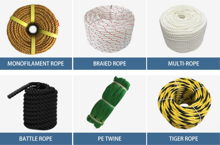 Rolled Braided Nylon Rope MTR White 8 Strand Mooring Rope High Strength For Ship