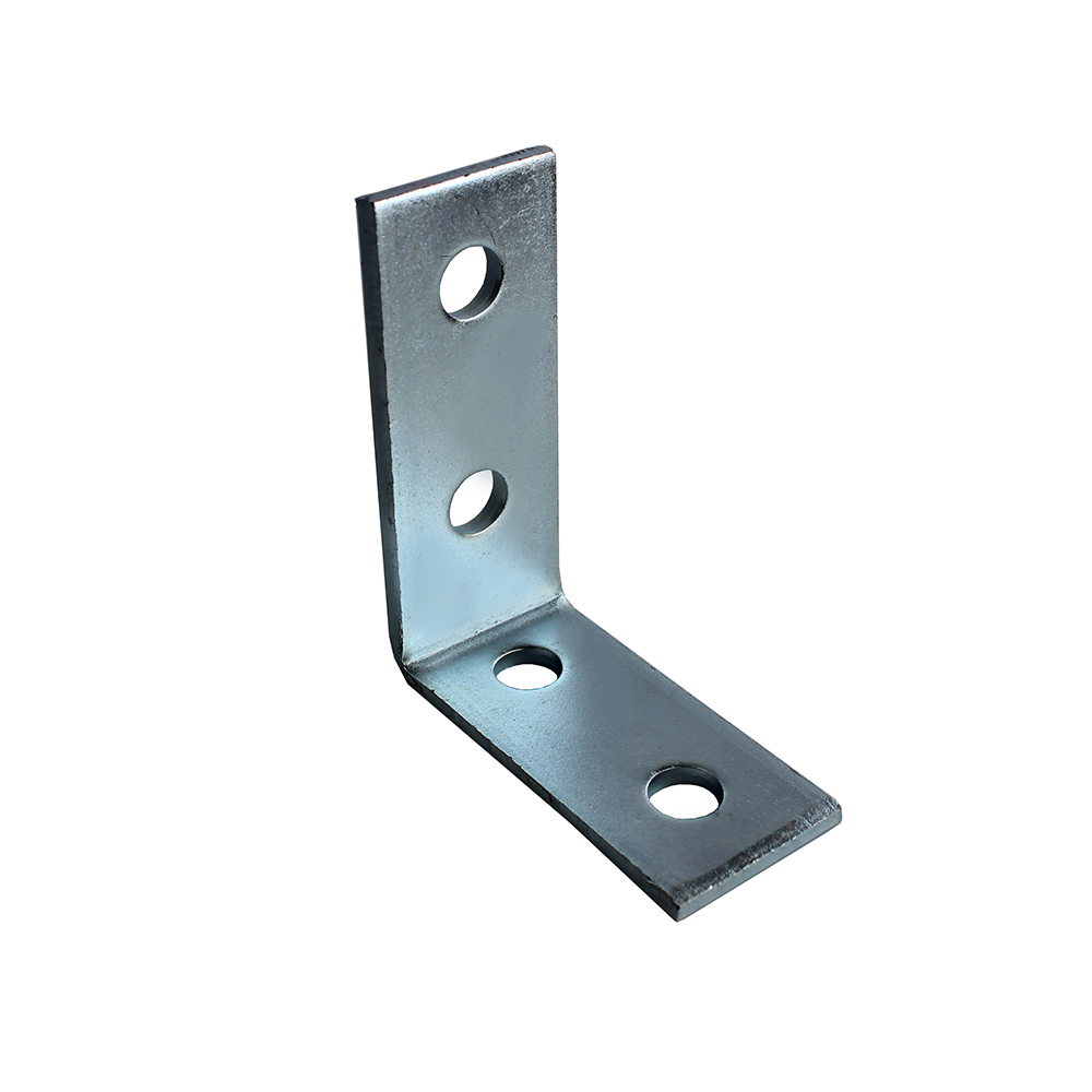 4 Hole 90 Degree Angle Strut Bracket L Shaped Wall Mount Galvanized 6mm