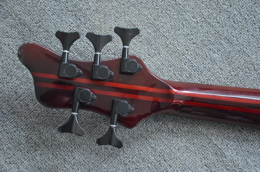 4 string electric bass guitar Natural Alder body Maple neck through body Rosewood fingerboard RIC custom bass guitar