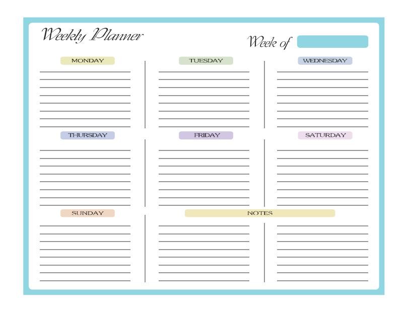 Horizontal Dry Erase Magnetic Fridge Calendar Weekly Notepad 16.9 X 13inch