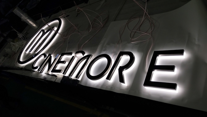 3D Backlit Letters / 52mm Reverse Lit Channel Letter Signs RoHs Approved