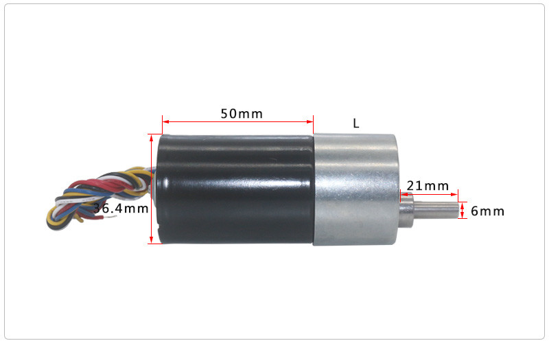 37mm Brushless DC Gear Motor 12V 24V
