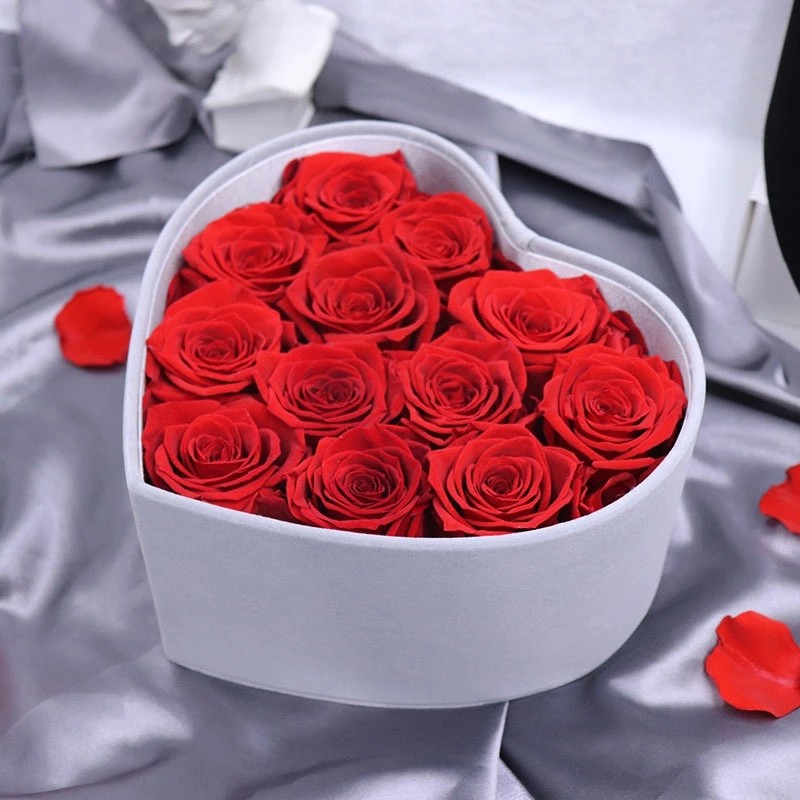 christmas ornaments long stem real touch natural flowers preserved roses