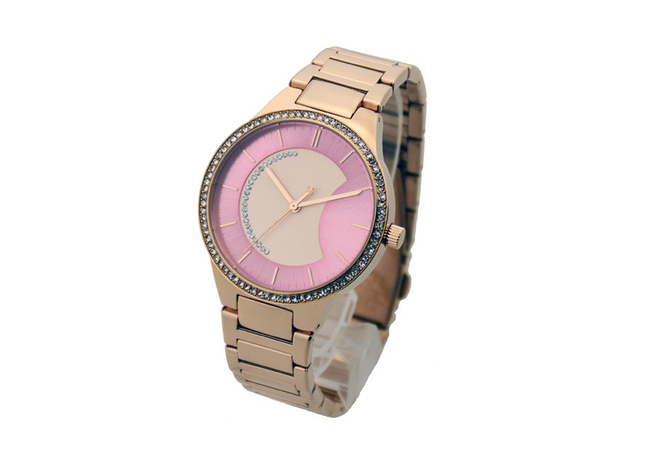 Ladies Quartz Analog Waterproof Wrist Watch Waterproof Rose Gold Color