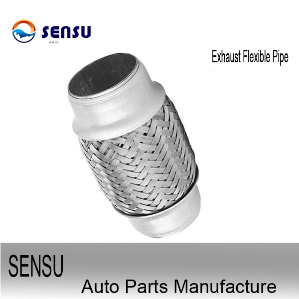 45*100mm SS201 Stainless Steel Exhaust Flex Pipe Double Braids