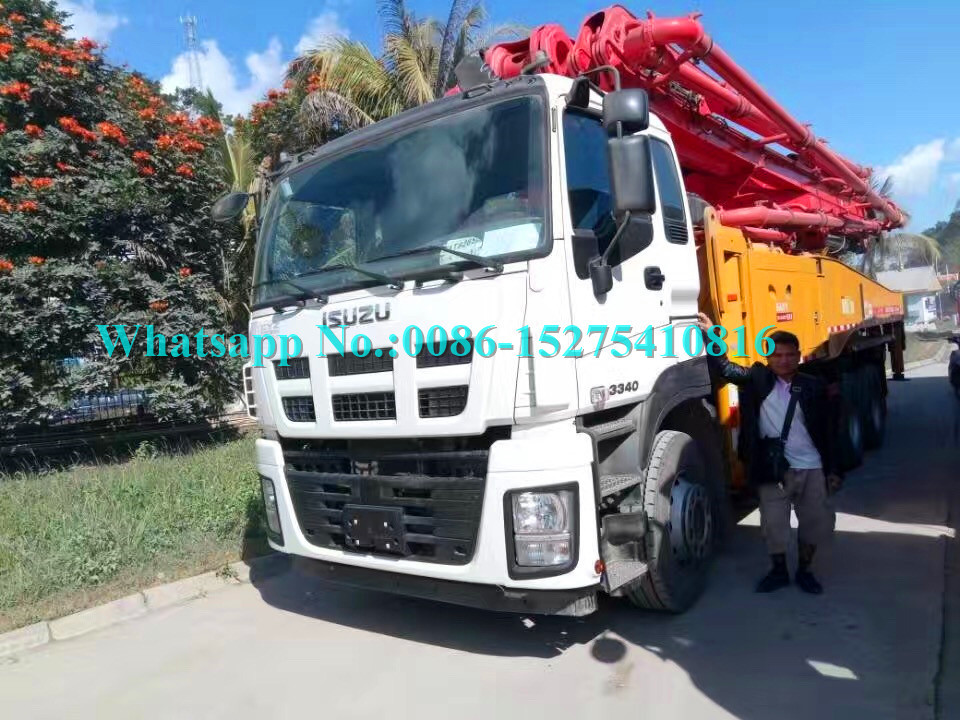 Sany 30m 33m 34m Boom Height truck mounted concrete pump sale with 120m³/h Output SYM5190THBDZ