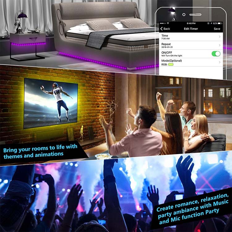 Wifi Dreamcolor LED Strip Lights 5m 150 Leds Waterproof Rgb