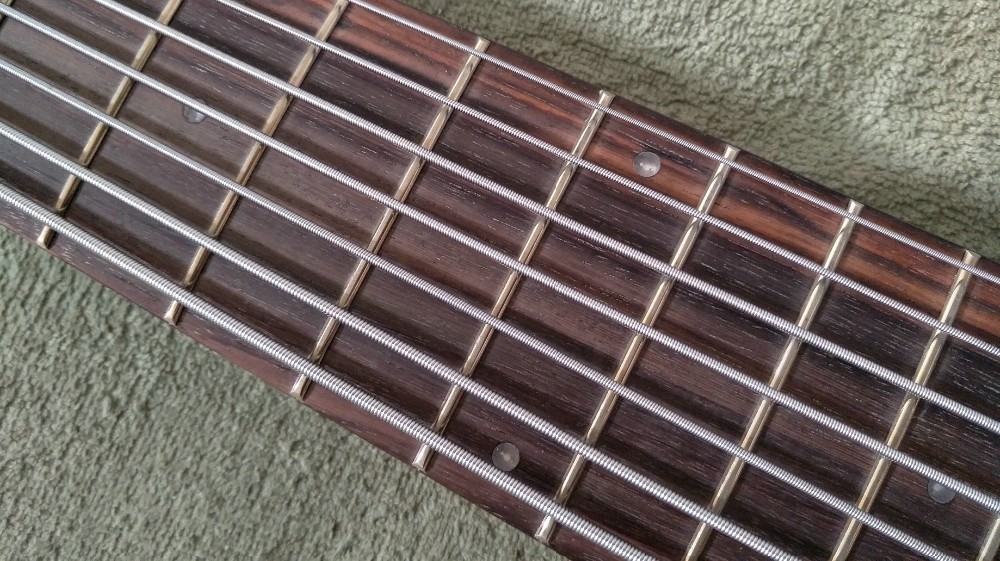 7 Strings Bass Guitar Limited Edition Clear Acrylic Body Rosewood fingerboard inlay Blue LED lamp Electric Bass Guitar