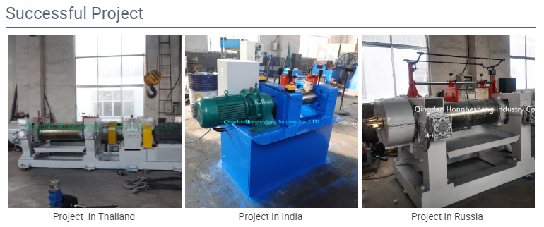 XK400 Hard Tooth Bearing Rubber 2 Roll Mixing Mill Machine 16inch