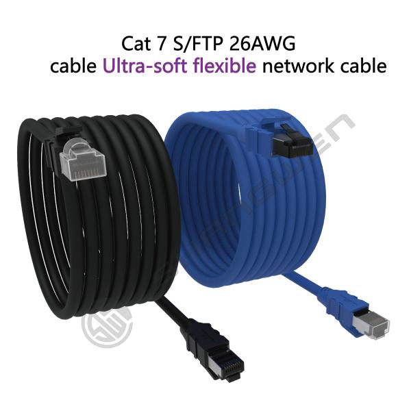 CE ROHS FTP UTP SFTP Cat7 Rj45 Plug Network Lan Cable 1000ft CAT7 LAN AWG23 S/FTP 100% Copper Orange