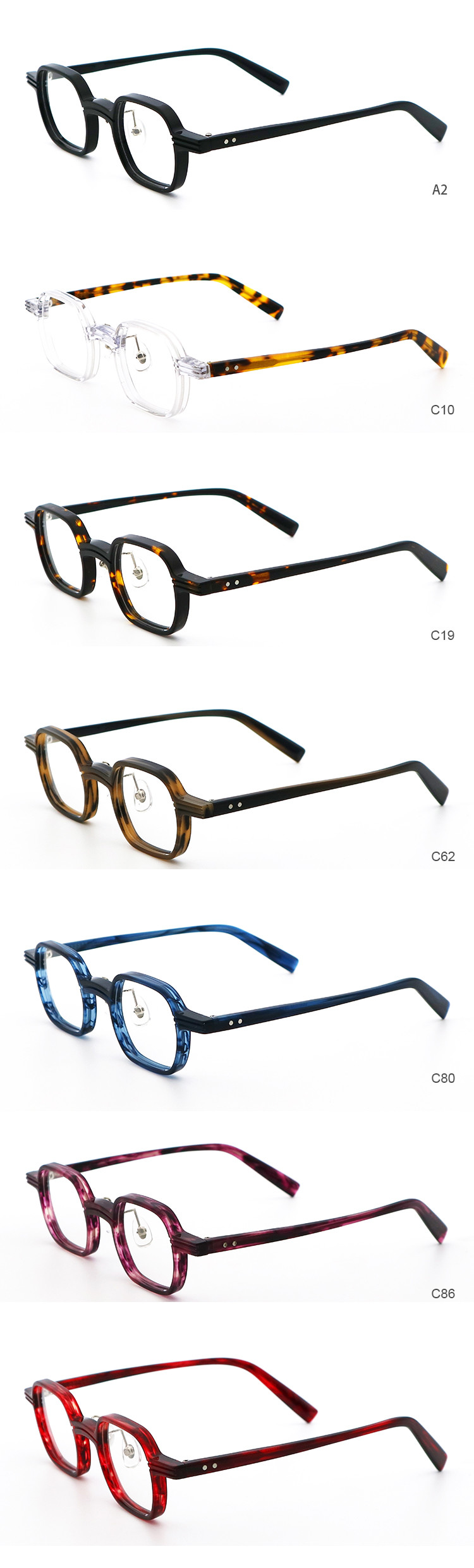 Elliptic Handmade Acetate Optical Frames Wholesalers MR 98008