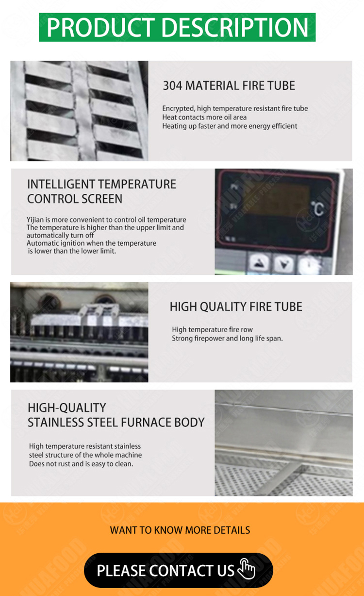 High Temperature Automatic Fryer Machine Iron French Fries Fryer Machine