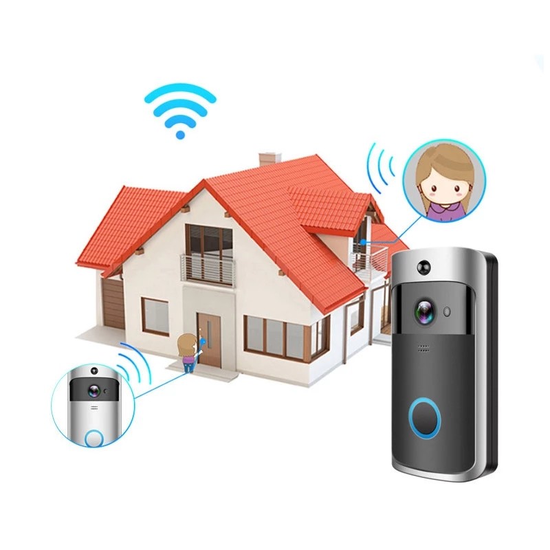 2.4GHz WIFI Smart Home Wireless Doorbell Camera HD 166° Security with Indoor Chime