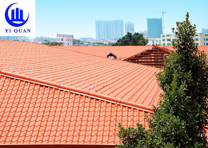 Fireproof Easy Installation ASA PVC Resin Roof Tile For School Wall Cladding
