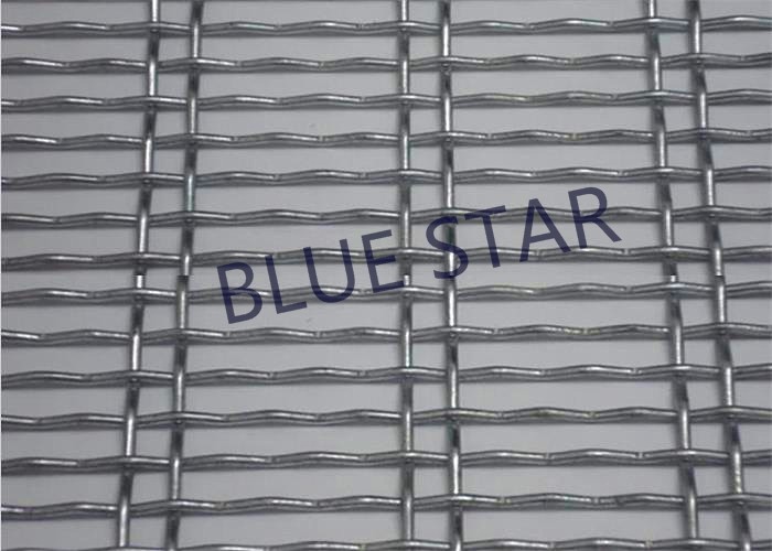 Long Slot Double Crimped Wire Mesh , Heavy Duty Wire Mesh Screen Abrasion Resistance