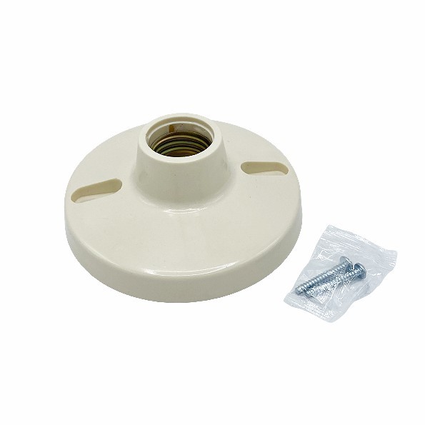 Ivory Aluminum Shell Electric Plug Socket SY21 Lamp Holder