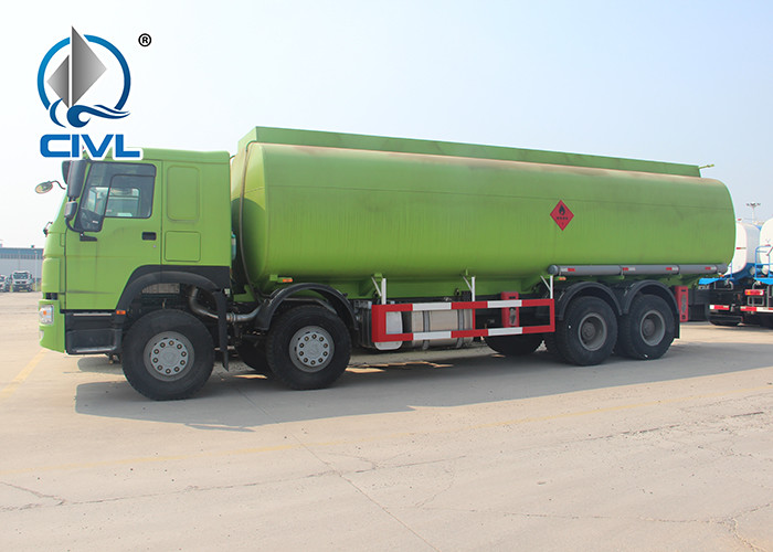 336HP Liquid Oil / Fuel Tank Truck Tanker Truck 8x4 Aluminium Alloy Tank 30000L Capacity