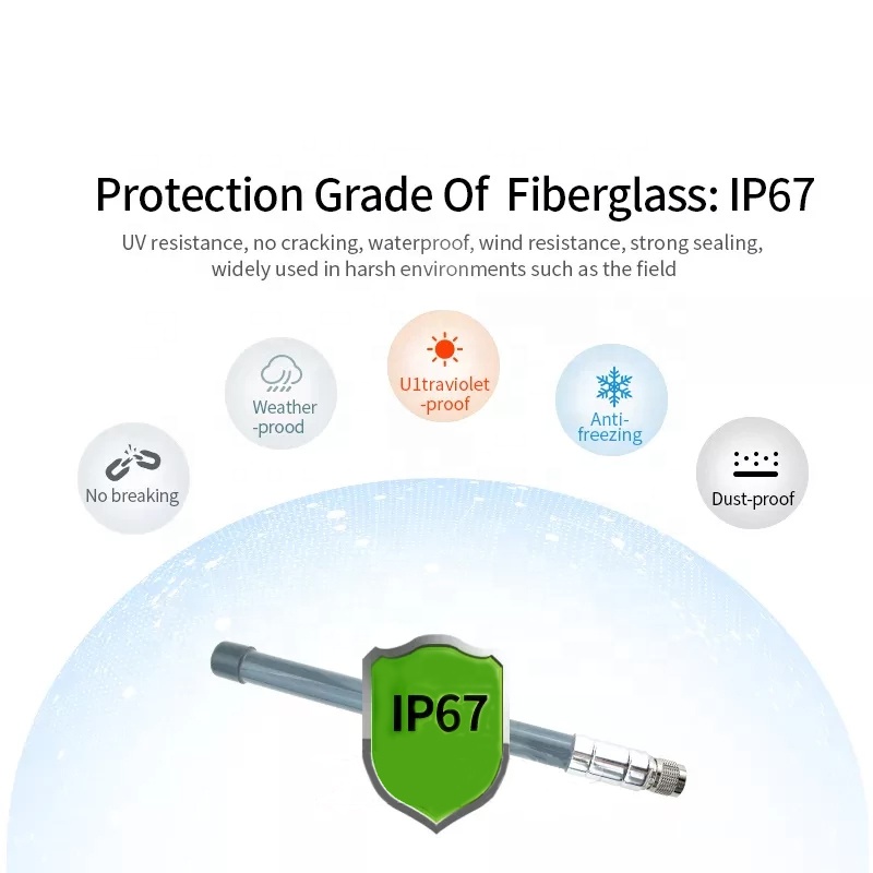 Grey High Gain 8dBi 11dBi 12dBi WiFi 2.4G 5.8G 4G LTE Helium Lora Antenna Fibre Glass Cable RG-58