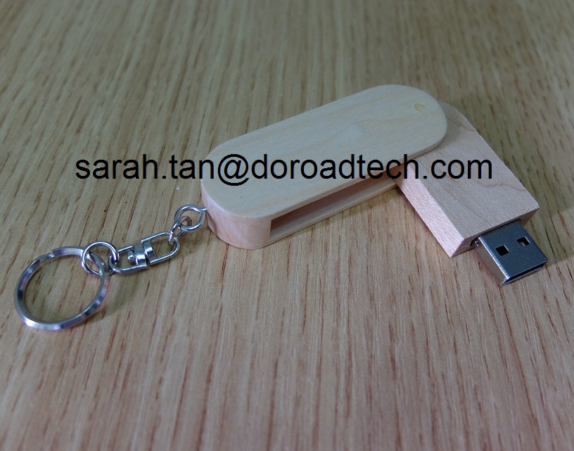 High Quality USB3.0 Wooden Swivel USB Flash Drive, Real Capacity USB3.0 USB Pen Drives