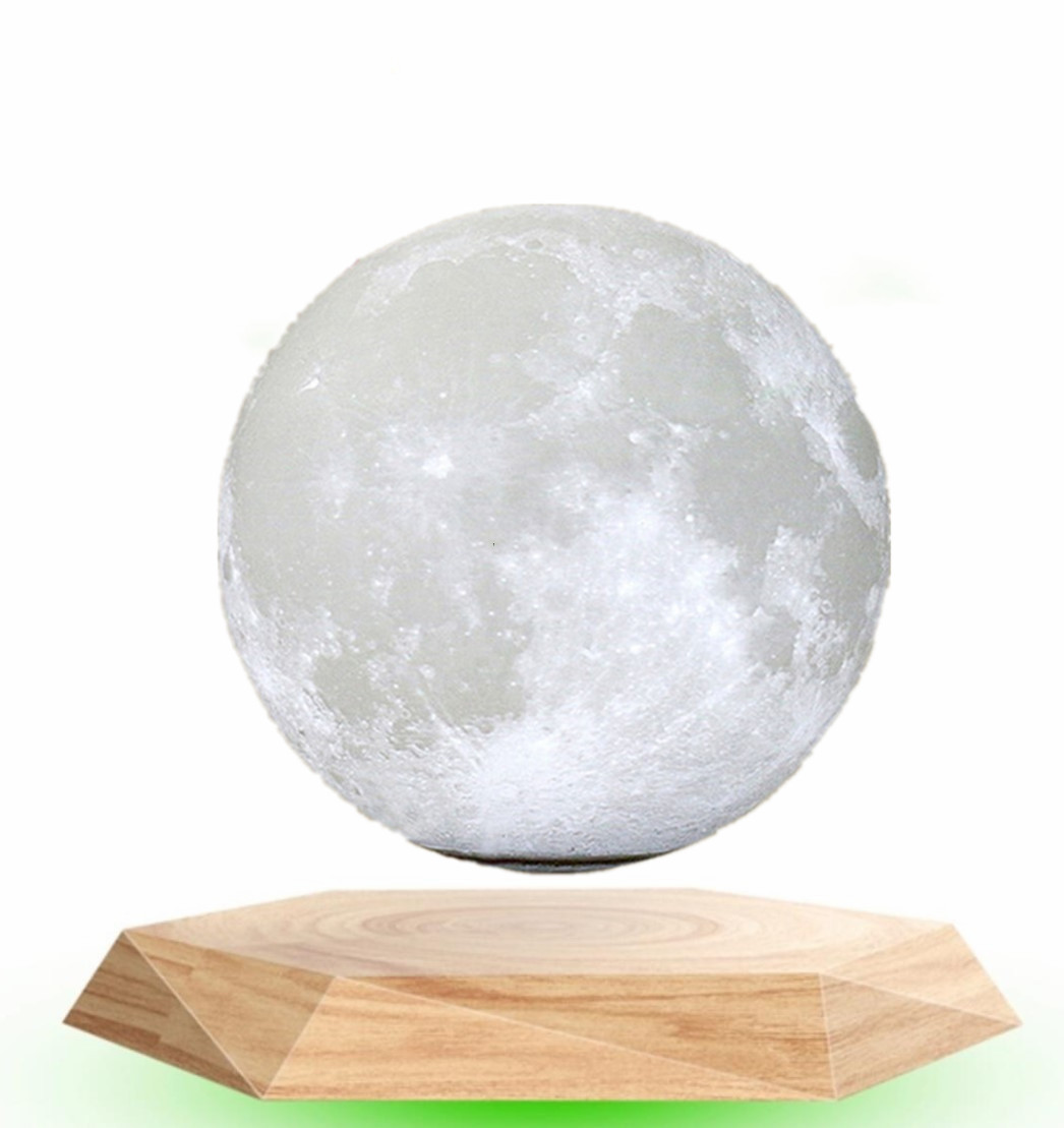 360 spining magnetic levitation floating 3D moon lamp light for gift ,6inch night light
