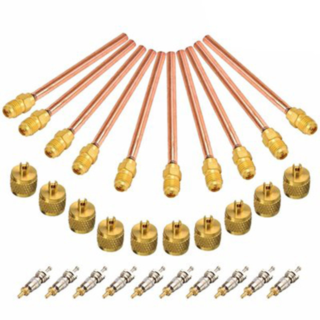 Copper Material Refrigeration Access Valve For Air Conditioner OEM ODM