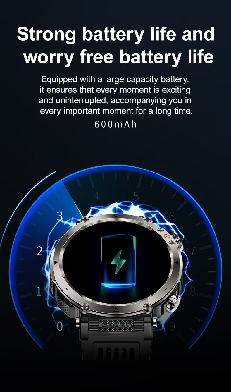 HT30 Multisport Smart Watch BT Call Voice Assistant Smartwatch With Large Battery 600mAh