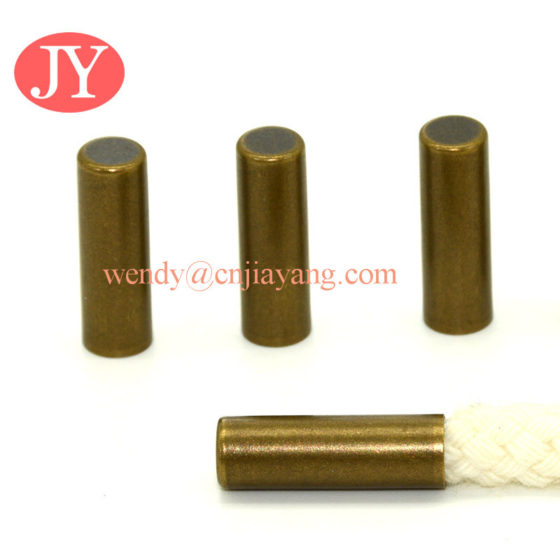 Black Flat Shoelace with white text logo on aglet