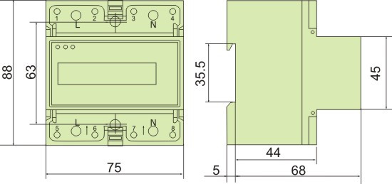 Home Use Single Phase Din Rail Electric Power Smart Analog kwh Meter Digital/Electric Energy Meter/Kilo Watt Hour Meter