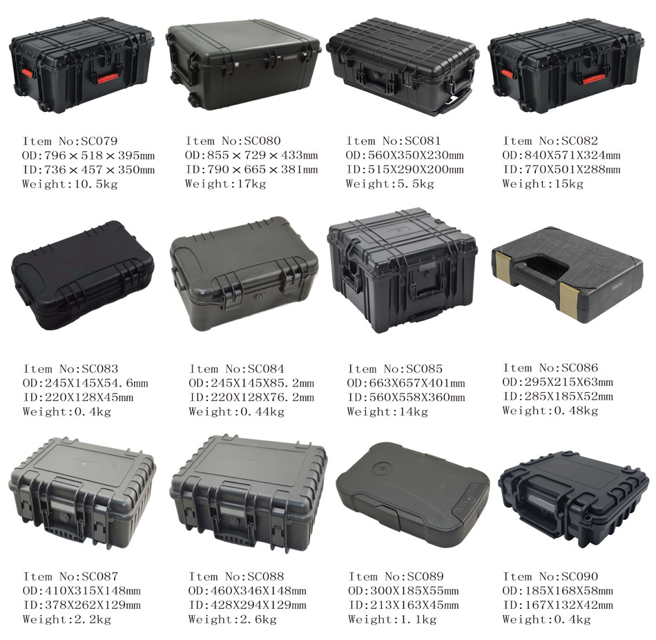 ABS Waterproof Hard Case With Foam For Camera Video Guns